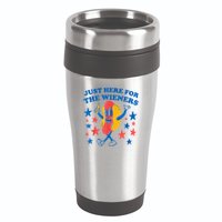 Just Here For The Wieners Funny Hot Dog 4th Of July 16oz Travel Tumbler