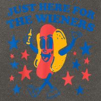 Just Here For The Wieners Funny Hot Dog 4th Of July Cotton Canvas Backpack