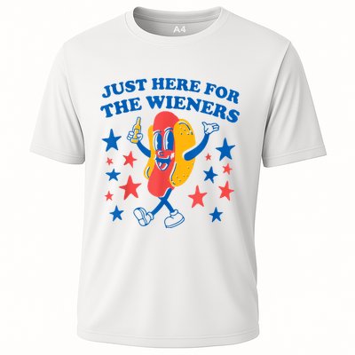Just Here For The Wieners Funny Hot Dog 4th Of July Performance Shirt