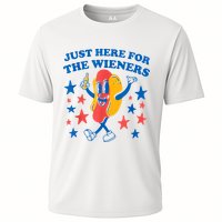 Just Here For The Wieners Funny Hot Dog 4th Of July Performance Shirt