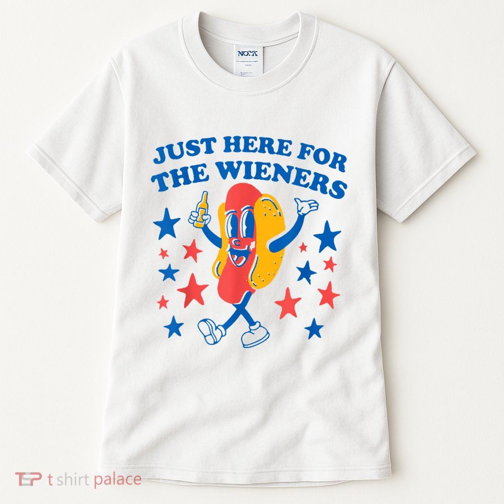 Just Here For The Wieners Funny Hot Dog 4th Of July Tall T-Shirt