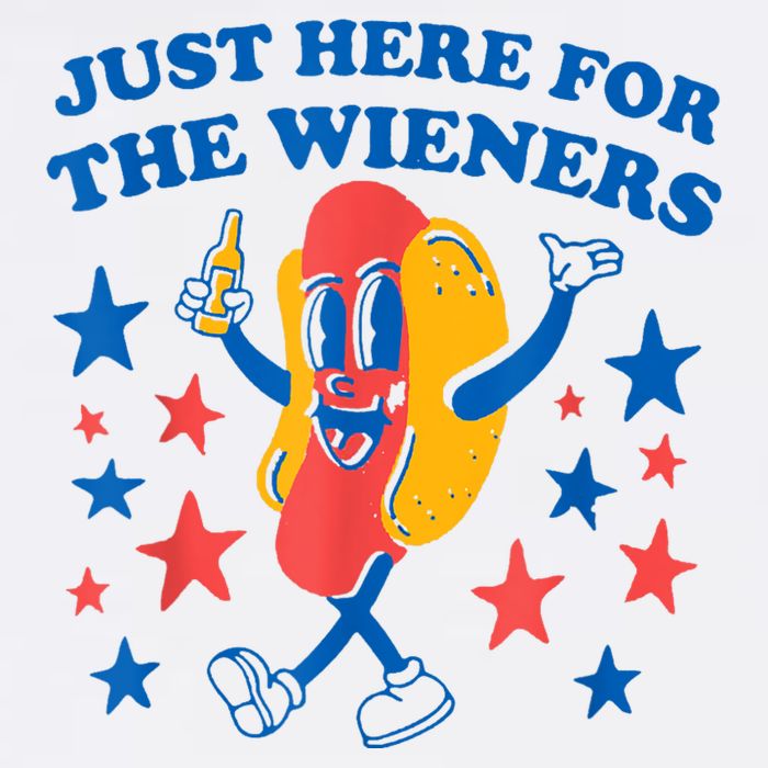 Just Here For The Wieners Funny Hot Dog 4th Of July Button