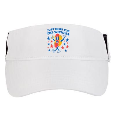 Just Here For The Wieners Funny Hot Dog 4th Of July Adult Drive Performance Visor
