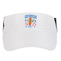 Just Here For The Wieners Funny Hot Dog 4th Of July Adult Drive Performance Visor
