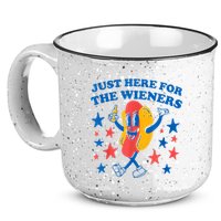 Just Here For The Wieners Funny Hot Dog 4th Of July 15oz Campfire Ceramic Mug