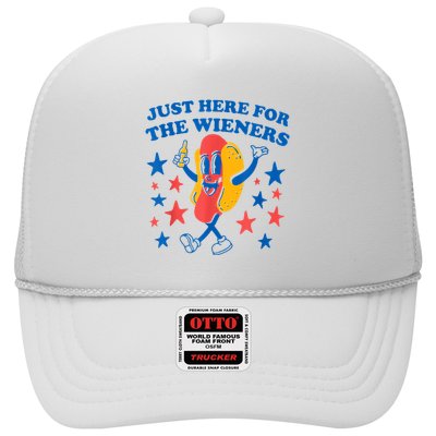 Just Here For The Wieners Funny Hot Dog 4th Of July Trucker Hat