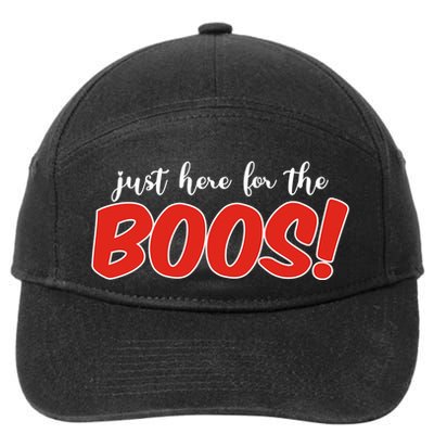 Just Here For The Boos Funny Halloween 7-Panel Snapback Hat