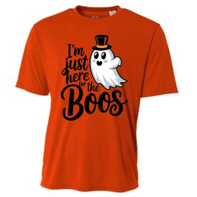 Just Here For The Boos Ghost Humor Funny Gift Cooling Performance Crew T-Shirt