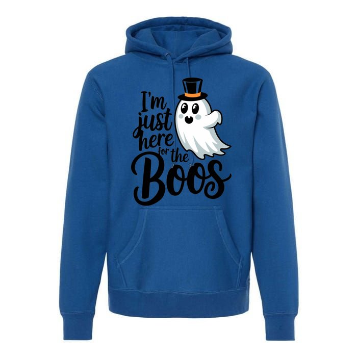 Just Here For The Boos Ghost Humor Funny Gift Premium Hoodie