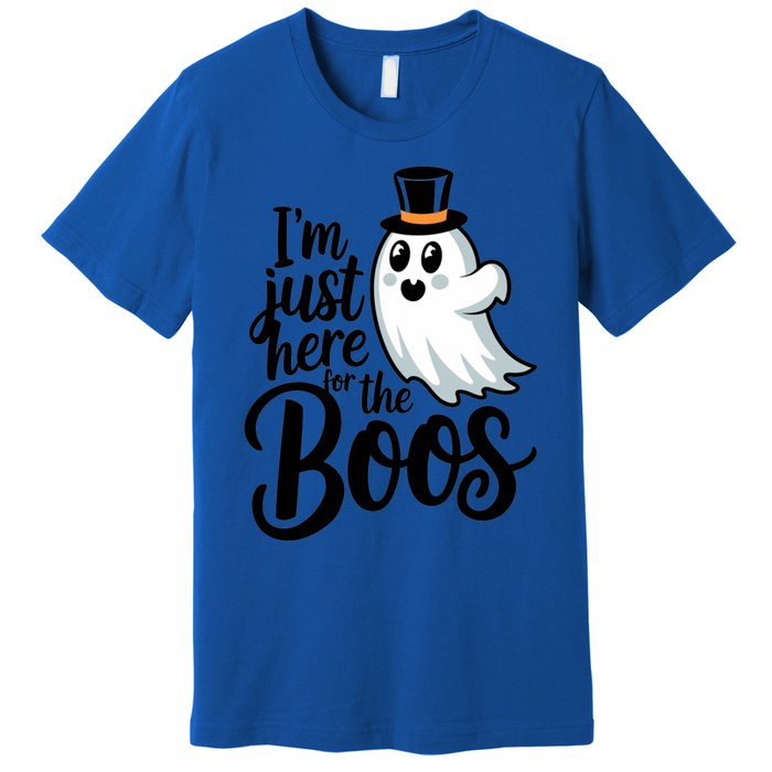 Just Here For The Boos Ghost Humor Funny Gift Premium T-Shirt