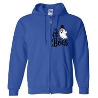 Just Here For The Boos Ghost Humor Funny Gift Full Zip Hoodie