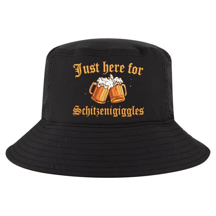 Just Here For Schitzengiggles Funny Oktoberfest Cool Comfort Performance Bucket Hat
