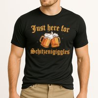 Just Here For Schitzengiggles Funny Oktoberfest Cooling Performance Crew T-Shirt