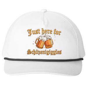 Just Here For Schitzengiggles Funny Oktoberfest Snapback Five-Panel Rope Hat