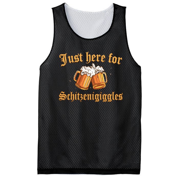 Just Here For Schitzengiggles Funny Oktoberfest Mesh Reversible Basketball Jersey Tank