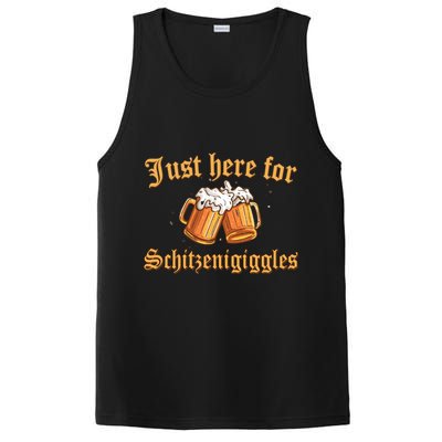 Just Here For Schitzengiggles Funny Oktoberfest PosiCharge Competitor Tank
