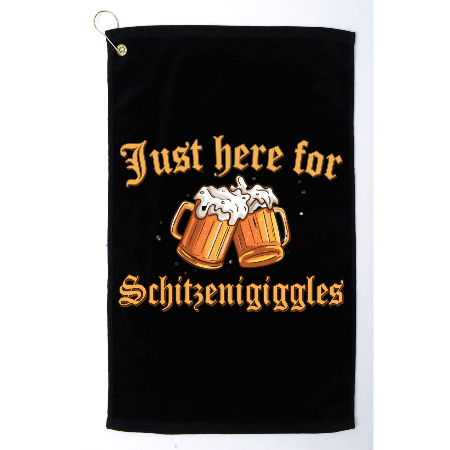 Just Here For Schitzengiggles Funny Oktoberfest Golf Towel