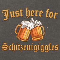 Just Here For Schitzengiggles Funny Oktoberfest Cotton Canvas Backpack