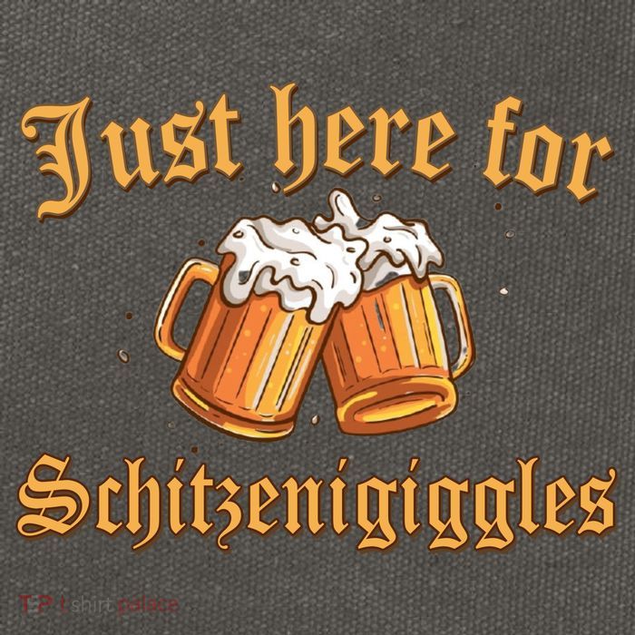 Just Here For Schitzengiggles Funny Oktoberfest Cotton Canvas Backpack