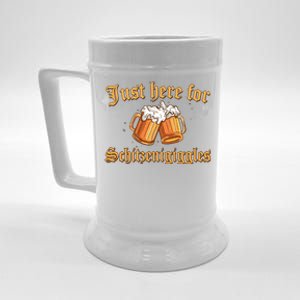 Just Here For Schitzengiggles Funny Oktoberfest Beer Stein