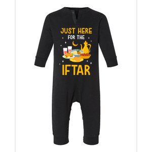 Just Here For The Iftar Muslim Eid Mubarak Ramadan Kareem Gift Infant Fleece One Piece