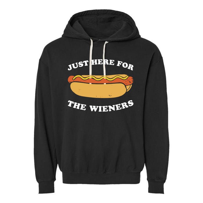 I'm Just Here For The Wieners 4th Of July Shirts Garment-Dyed Fleece Hoodie