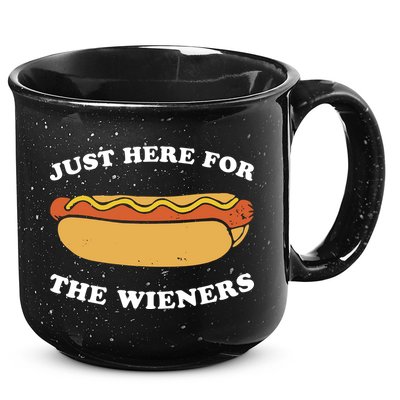I'm Just Here For The Wieners 4th Of July Shirts 15oz Campfire Ceramic Mug