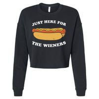 I'm Just Here For The Wieners 4th Of July Shirts Cropped Pullover Crew