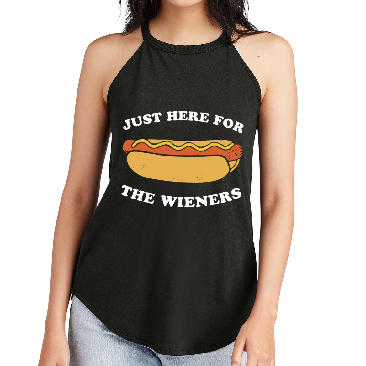 I'm Just Here For The Wieners 4th Of July Shirts Women's Perfect Tri Rocker Tank