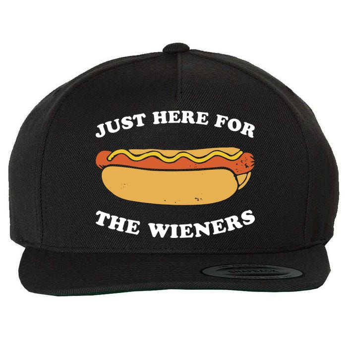 I'm Just Here For The Wieners 4th Of July Shirts Wool Snapback Cap