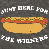 I'm Just Here For The Wieners 4th Of July Shirts Cotton Canvas Backpack