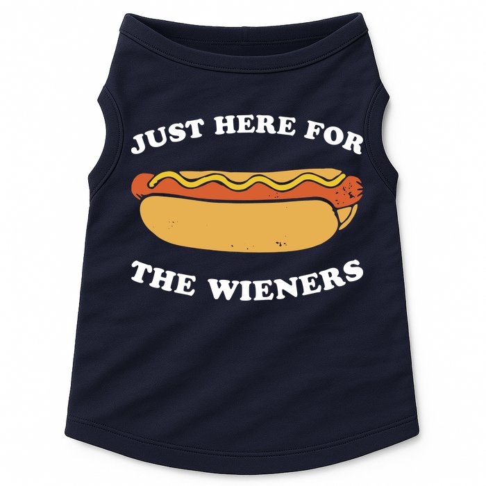 I'm Just Here For The Wieners 4th Of July Shirts Doggie Tank