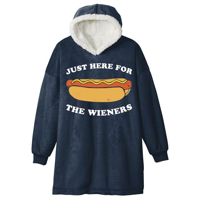 I'm Just Here For The Wieners 4th Of July Shirts Hooded Wearable Blanket