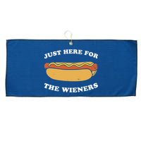 I'm Just Here For The Wieners 4th Of July Shirts Large Microfiber Waffle Golf Towel