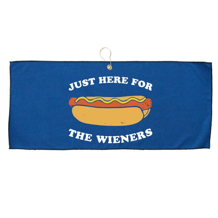 I'm Just Here For The Wieners 4th Of July Shirts Large Microfiber Waffle Golf Towel