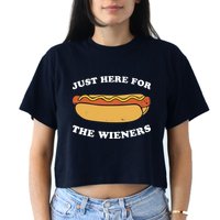 I'm Just Here For The Wieners 4th Of July Shirts Crop Top