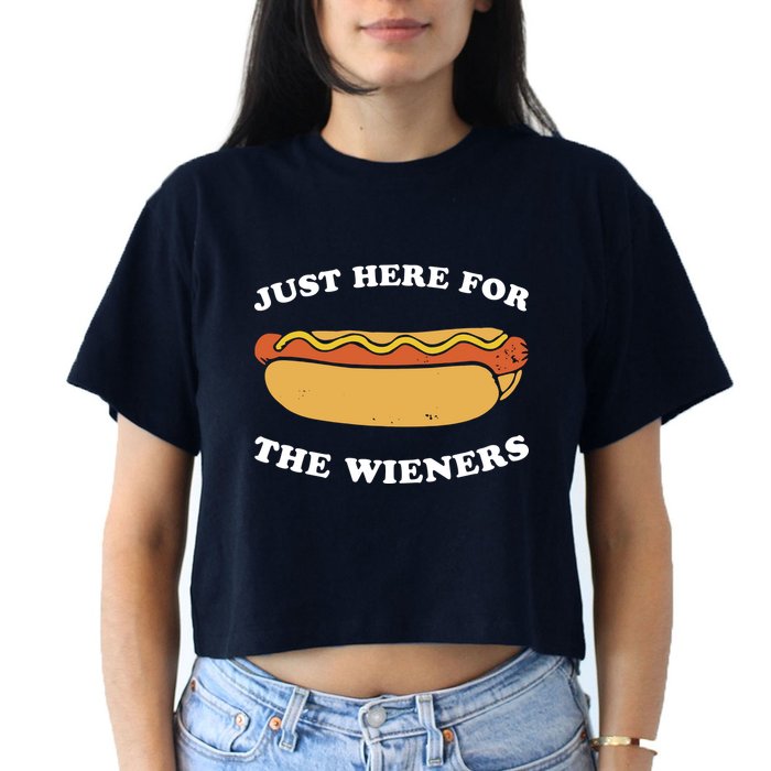 I'm Just Here For The Wieners 4th Of July Shirts Crop Top