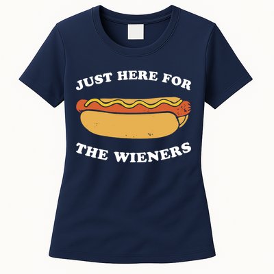 I'm Just Here For The Wieners 4th Of July Shirts Womens T-Shirt