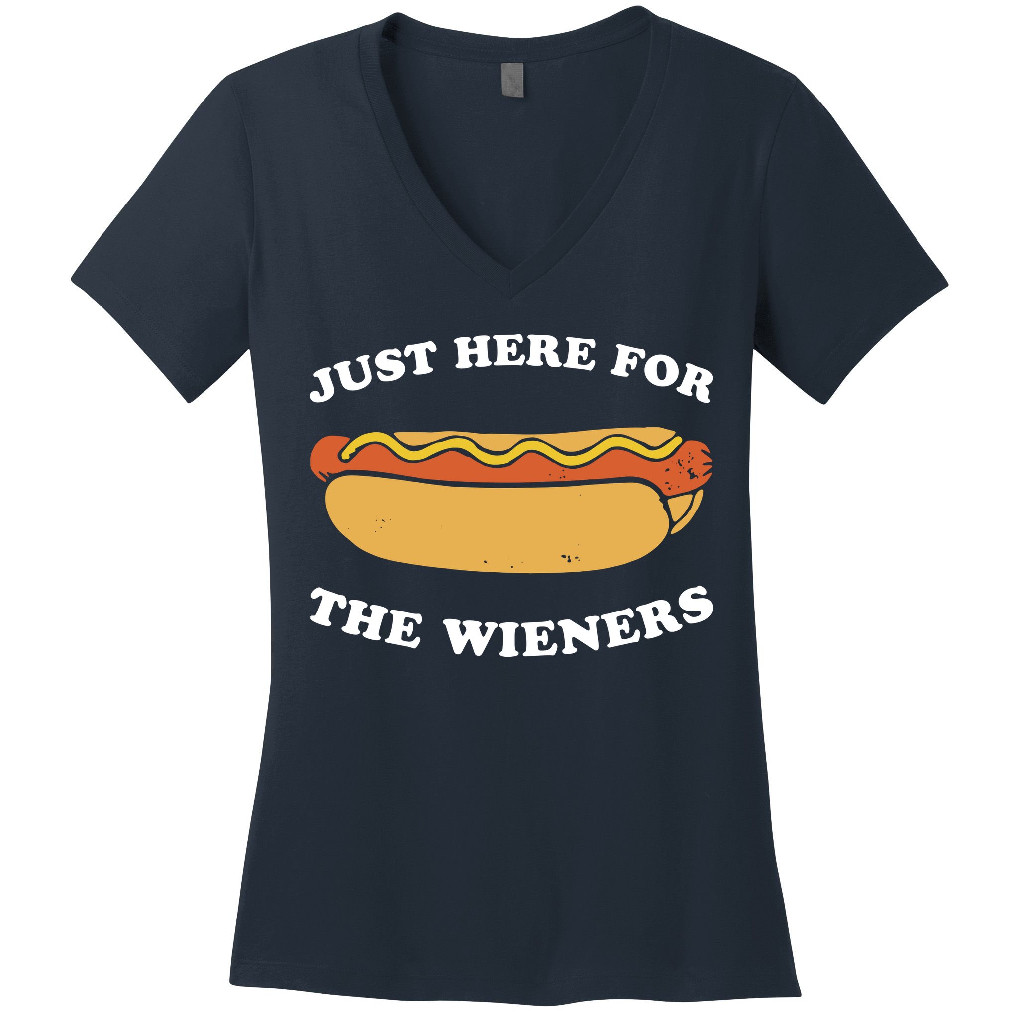 I'm Just Here For The Wieners 4th Of July Shirts Women's V-Neck T-Shirt