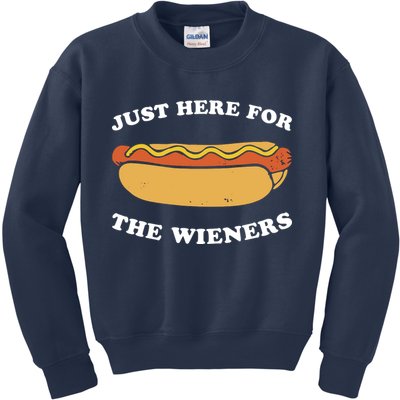 I'm Just Here For The Wieners 4th Of July Shirts Kids Sweatshirt