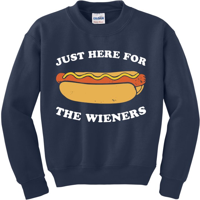 I'm Just Here For The Wieners 4th Of July Shirts Kids Sweatshirt