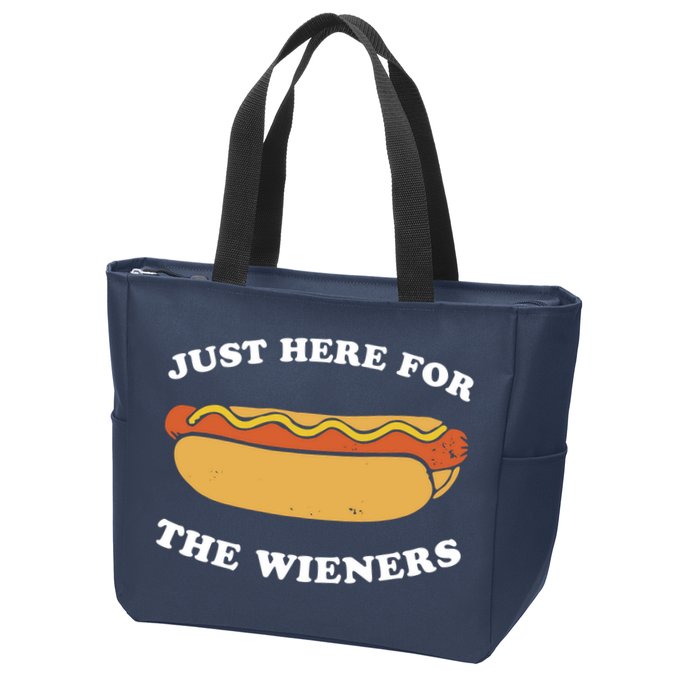 I'm Just Here For The Wieners 4th Of July Shirts Zip Tote Bag
