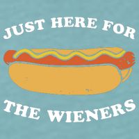 I'm Just Here For The Wieners 4th Of July Shirts Sueded Cloud Jersey T-Shirt