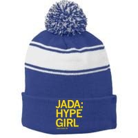 Jada Hype Girl Stripe Pom Pom Beanie