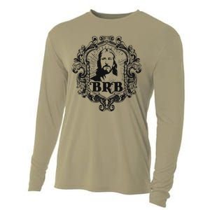 Jesus Humors Good Friday Jesus Be Right Back Easter Cooling Performance Long Sleeve Crew