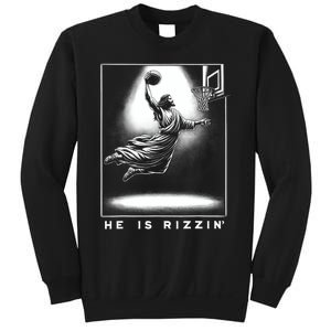 Jesus He Is Rizzin Basketball Easter Christian Religious Sweatshirt