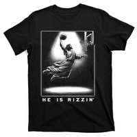 Jesus He Is Rizzin Basketball Easter Christian Religious T-Shirt