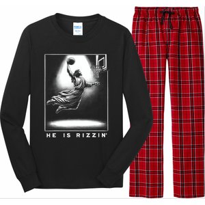 Jesus He Is Rizzin Basketball Easter Christian Religious Long Sleeve Pajama Set