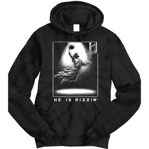 Jesus He Is Rizzin Basketball Easter Christian Religious Tie Dye Hoodie