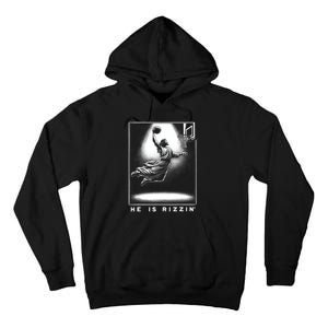 Jesus He Is Rizzin Basketball Easter Christian Religious Tall Hoodie